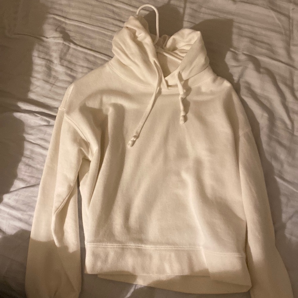 White cropped hoodie